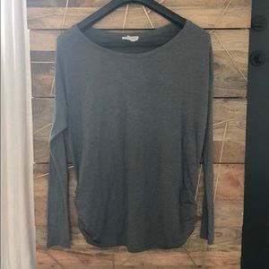 Long sleeve grey maternity shirt